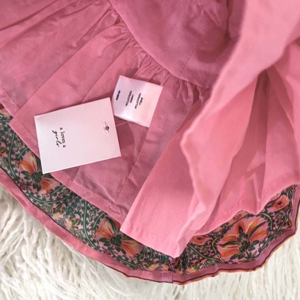 A Loves A Girls ❤️2XHOST PICK❤️ “Bubble Sleeve Floral Dress in pink" NWT - Picture 9 of 9